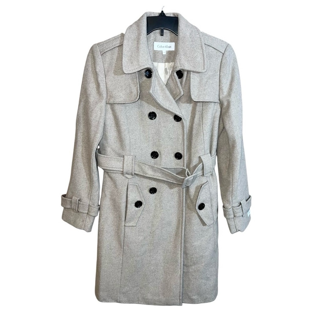 Calvin Klein Peacoat Women’s Size 10 Beige Casual Coat
